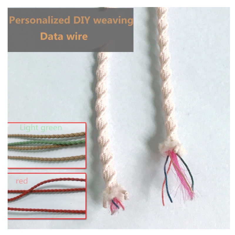 Vlastní nylonové spletené datové dráty 2 jádra a 4 jádra personalizované dráty z drátů z drátů z mobilního telefonu s vysokou čistotou DIY